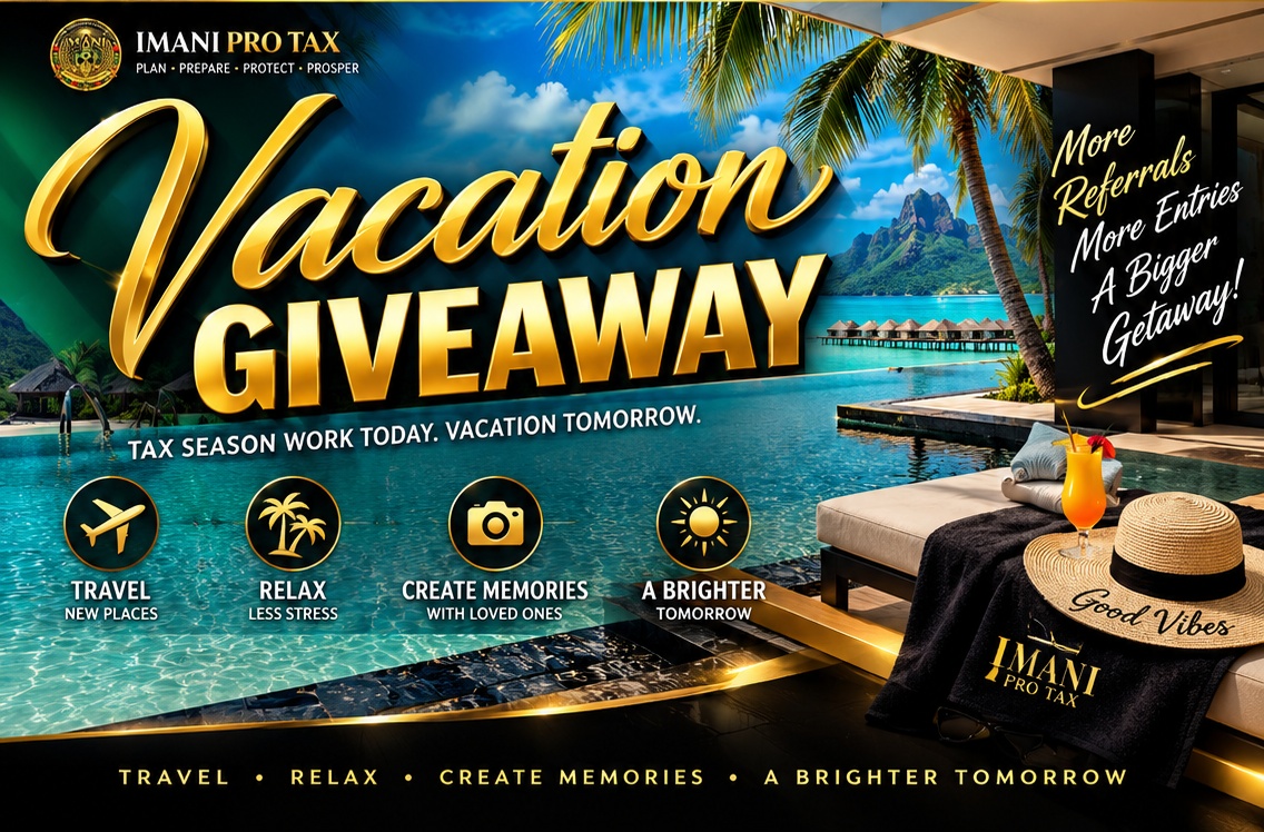 Imani Pro Tax vacation giveaway
